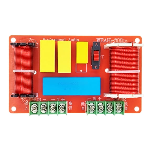 JZROCKER Speaker Frequency Divider Board 3 Way 1 Treble 2 Bass Unit Sound Crossover