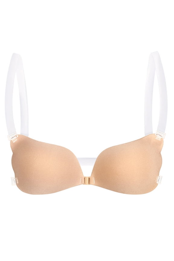 Sticky Bra Adhesive Bra,Strapless, Backless Reusable,Silicone Bra,Sticky Push-Up Bra & Nippl Pasties for Women Girls