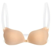 JZROCKER Sticky Bra Adhesive Bra,Strapless, Backless Reusable,Silicone Bra,Sticky Push-Up Bra & Nippl Pasties for Women Girls