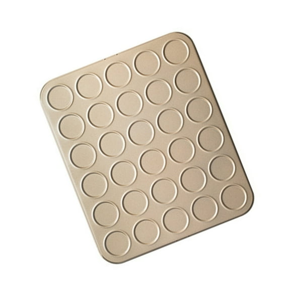 JZROCKER Sturdy Macaron and Biscuits Molds Easy Demold 30 Cavity Macaron Bakewares Biscuits Baking Sheet for Home Baking