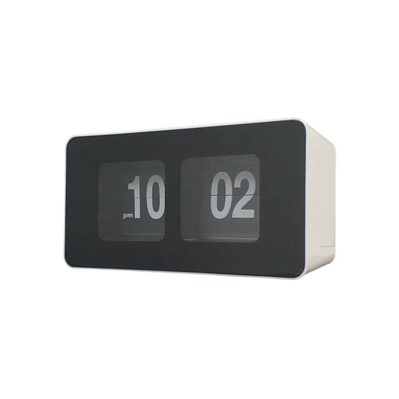 JZROCKER Stylish Retro Down Clock with Internal Gear Operate Battery Powered Table Clock for Bedroom Living Room Decors