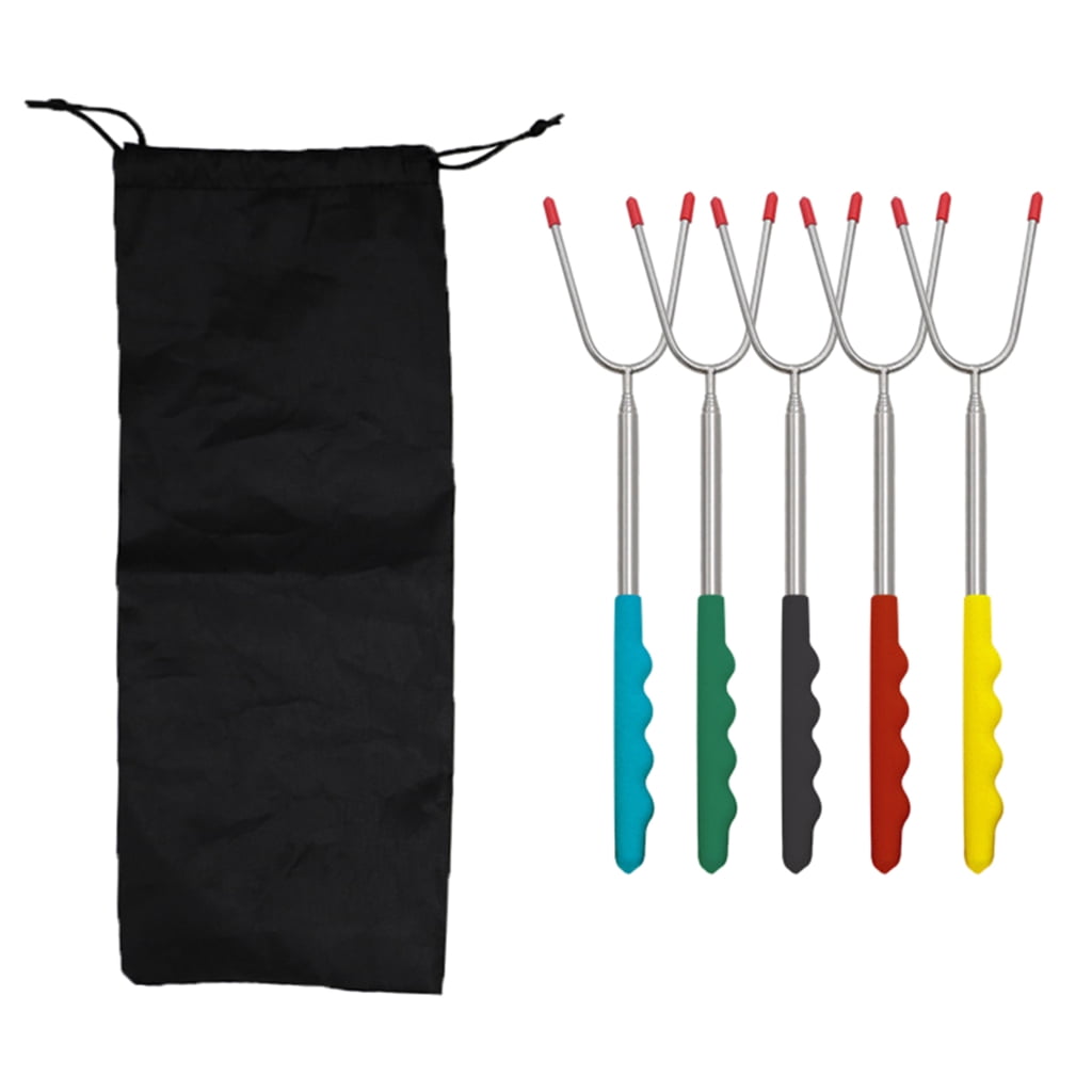 JZROCKER Telescoping Smores ForksHotDogRoasting Sticks Marshmallow