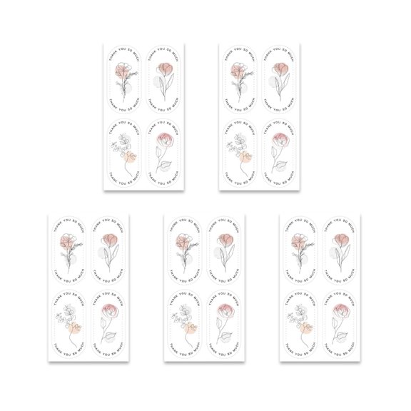 JZROCKER Thank You Stickers Self-Adhesive Seal Label for Small Businesses, Wedding