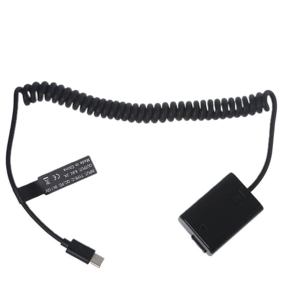 JZROCKER Type C to Dummy Battery Replacement NP-FW50 for Cameras Monitors