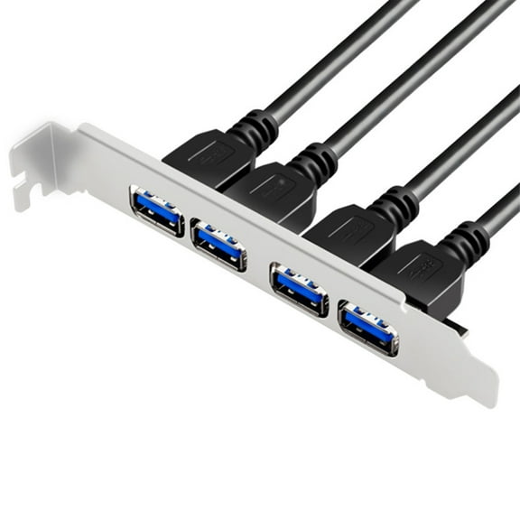 JZROCKER USB Hub 19/20Pin 4 Port USB 3.0 Front Panel Bracket USB 3.0 Hub Adapter