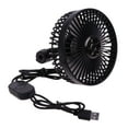JZROCKER USB Powered Car Fan Powerful 3 Speed Quiet Ventilation