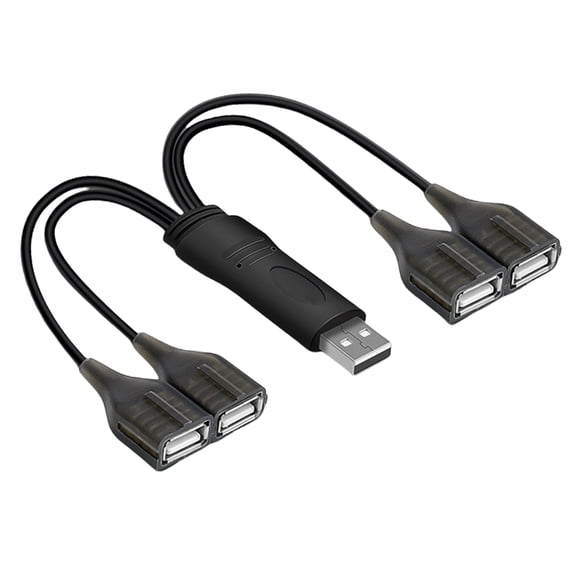 JZROCKER USB Y Splitter Cable for Charging 4 in 1 USB Male to 4 USB 2.0 Female Extender Cable Data Charging Split Adapter