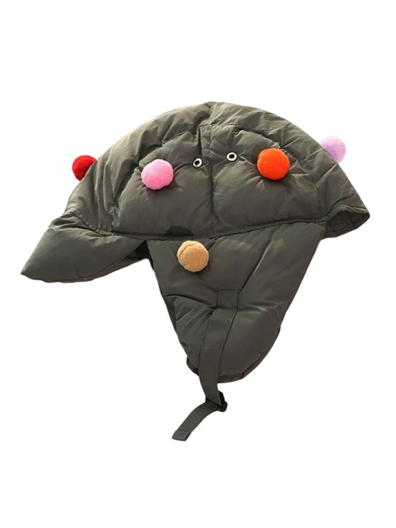 Unisex Warm Trapper Hat Down Hat Trapper Hat for Skiing Camping Hiking