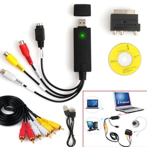 JZROCKER Updated VHS To DVD Converter Convert Analog Video To Digital Format Adapter