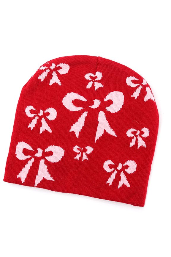 Warm Hat Pullover Unisex Hat Weaving Bowknot Hat Warm Hat Caps 2000s