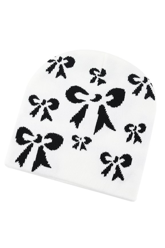 Warm Hat Pullover Unisex Hat Weaving Bowknot Hat Warm Hat Caps 2000s