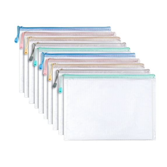 JZROCKER Waterproof File Folder Zipper Documents Storage Bag for Student Teacher