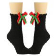 thumbnail image 1 of JZROCKER Women Cute Bowknot Christmas Fuzzy Slipper Socks Home Sleep Indoor Stockings, 1 of 21