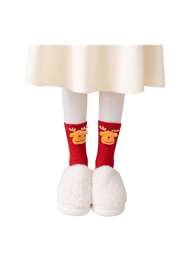 Women Cute Christmas Cartoon Doll Terry Ankle Socks Holiday Ankle Socks Gifts
