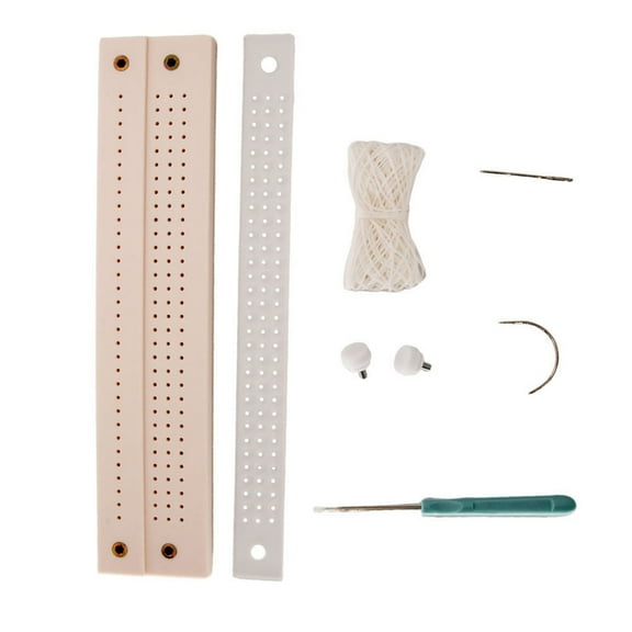 JZROCKER Wood Paper Hole Puncher Base Bookbinding Supplies with Punching Tool Sewing Needle and Thread for Bookbinding Craft