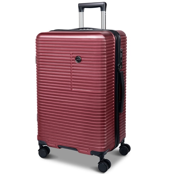 JZRSuitcase Hardside Carry On Luggage, Suitcase with Spinner Wheels TSA Lock , Travel Rolling Luggage 24 inch- Wine red