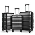 JZRTravel 3 Piece Luggage Sets Hard Shell Suitcase Set ABS+PC Travel