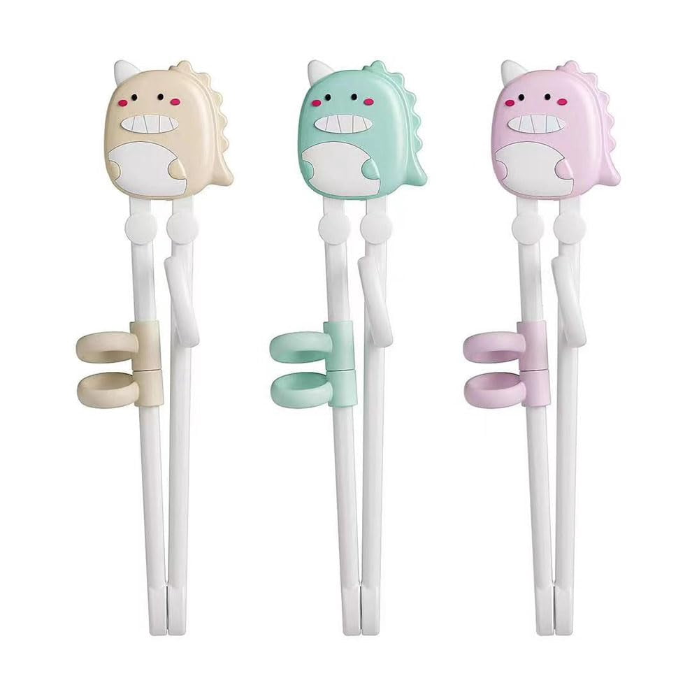MoHern Kids Training Chopsticks | 6 Pairs Beginner Helper With Finger Loops | BPA-Free For Toddlers