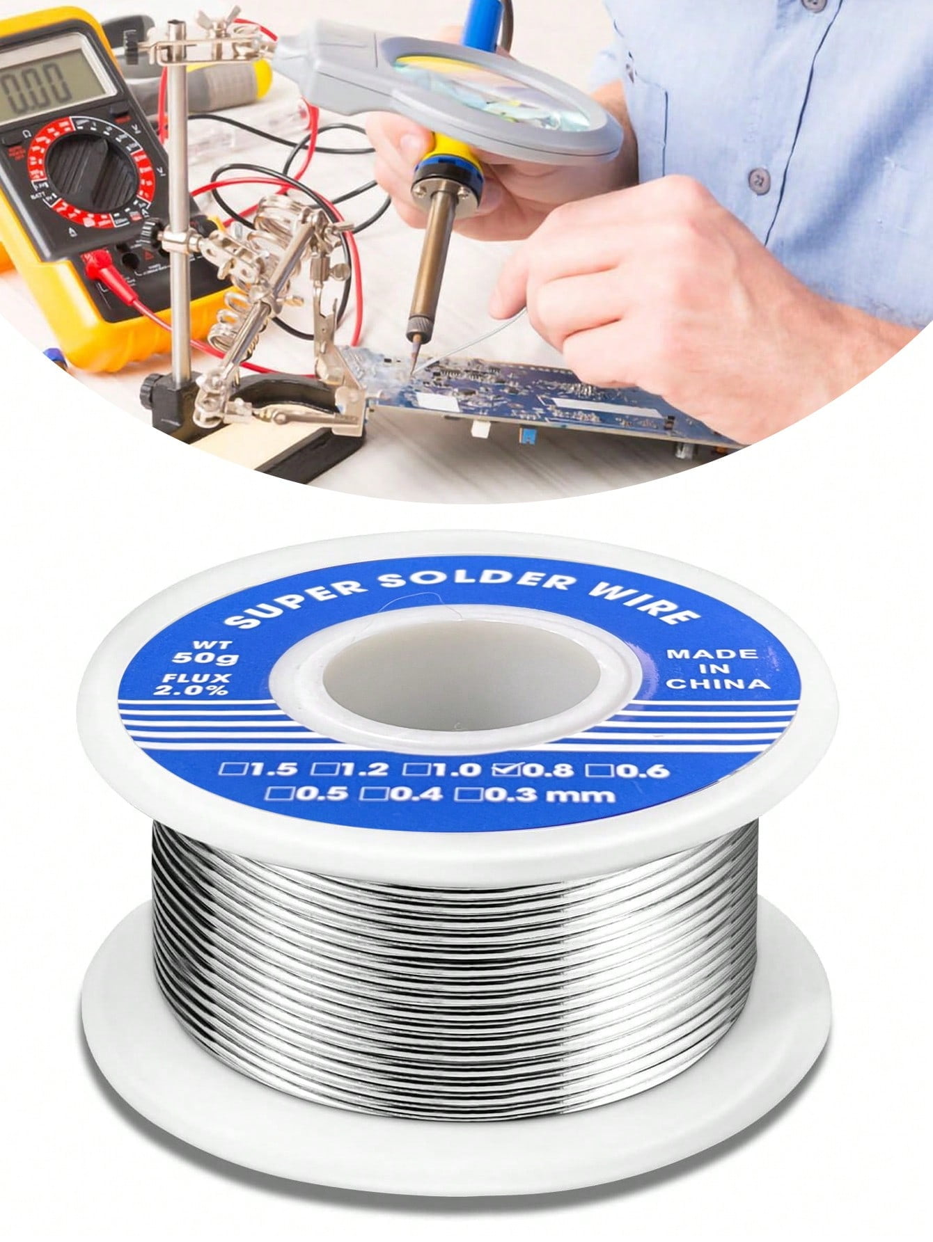 JZSFWL 63-37 Tin Lead Rosin Core Solder  0.6/0.8/1mm Wire For Electrical Soldering Contains 2.5% Flux