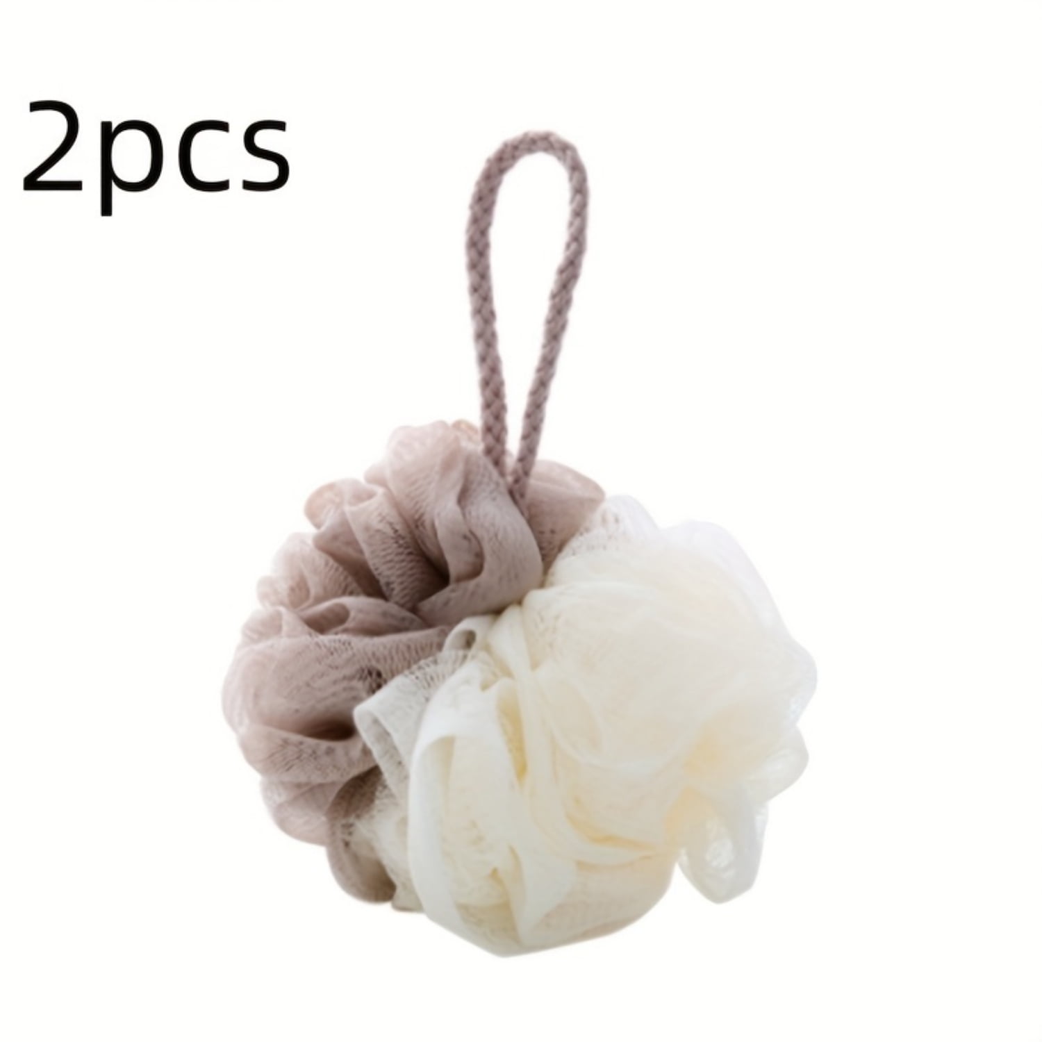 JZSFWL Large Size Mesh Loofahs DualTone Soft Exfoliating Shower Poufs