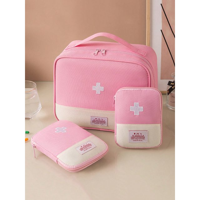 JZSHICHAOCAR Portable Travel Medicine Bag Essential First Aid Kit for