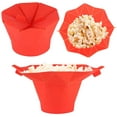 JZSHICHAOCAR Red Folding Microwave Oven DIY Silicone Popcorn Maker