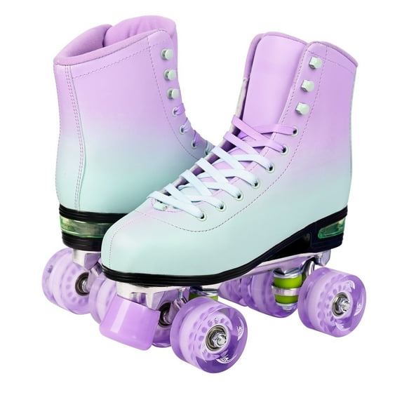 JZY Adult High-Top Retro Roller Skates, Unisex Glitter Skates for Indoor/Outdoor Use, PU Durable Wheels, Stable Weight Support