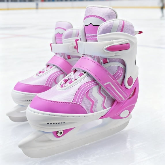 JZY Comfortable Kids Ice Skates with Breathable Fabric,Adjustable & Smooth Gliding for Boys & Girls (Ages 3-12),Perfect for Indoor and Outdoor Skating