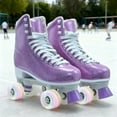 thumbnail image 1 of JZY High-Top Quad Roller Skates for Women & Teens,Light-Up Wheels & PU Leather Design for Indoor & Outdoor Use, 1 of 7
