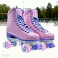 thumbnail image 1 of JZY High-Top Quad Roller Skates for Women & Teens,Light-Up Wheels & PU Leather Design for Indoor & Outdoor Use, 1 of 7