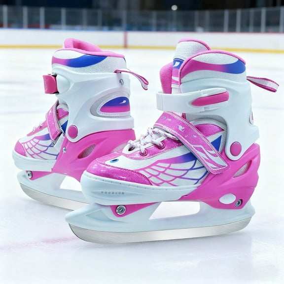 JZY Kids Ice Skates with Fun Wing Design,Adjustable&Comfort Fit for Boys&Girls Ages 3-12,Perfect for Indoor and Outdoor Skating