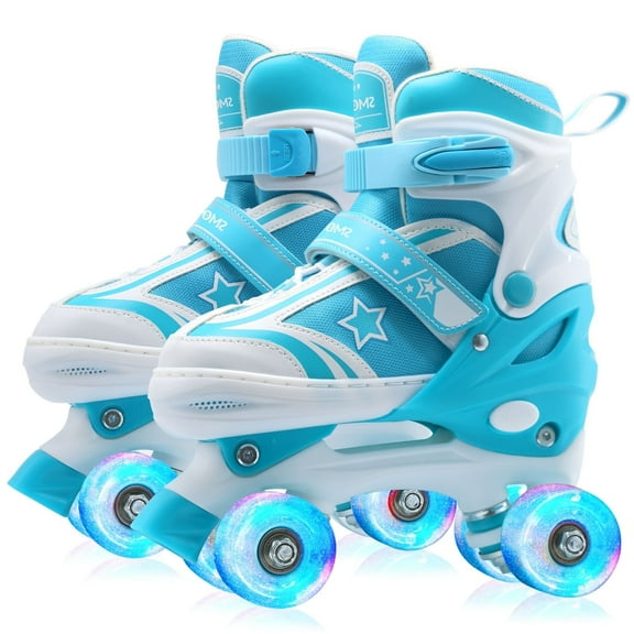 JZY Ultimate Fun with Light-Up Wheels Roller Skates For Ages 5-8 and 8-12, Adjustable for Kids, Youth & Women