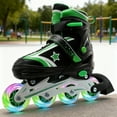 thumbnail image 1 of JZY Youth Inline Skates with 8 Glowing Light-Up Wheels,Durable Aluminum Frame for Beginners,For Boys & Girls Ages 5-12,For Indoor and Outdoor Skating, 1 of 7