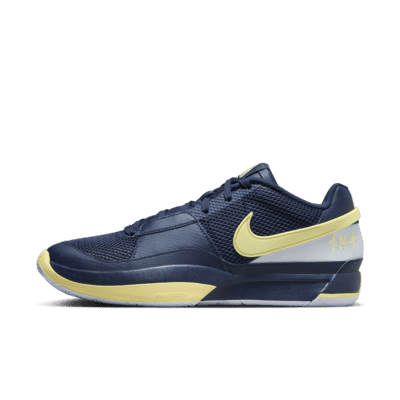 Ja 1 Basketball Shoes Color: Midnight Navy/Football Grey/Light Laser Orange Size: M 9.5 / W 11