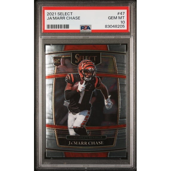 Ja'Marr Chase 2021 Panini Select Football Rookie Card #47 Graded PSA 10