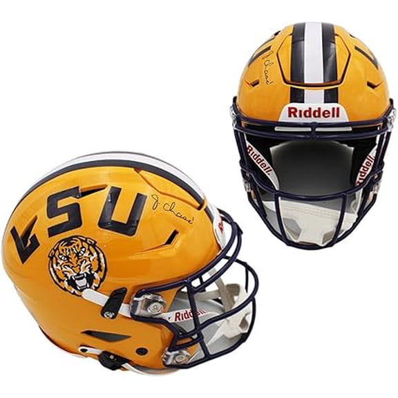 Ja'Marr Chase Autographed/Signed LSU Speed Flex Yellow Football Helmet