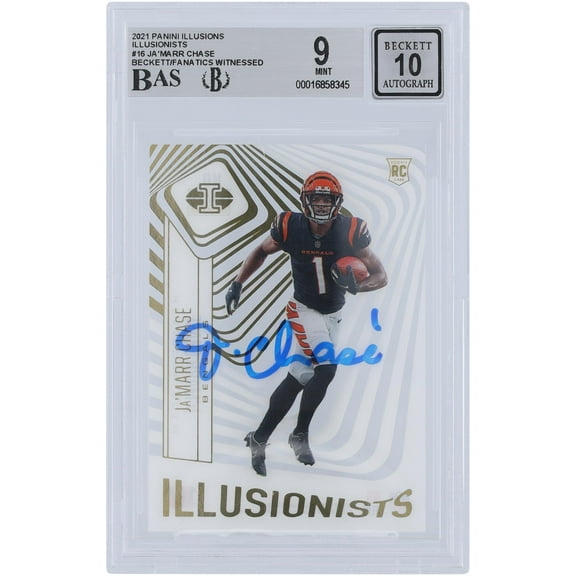 Ja'Marr Chase Cincinnati Bengals Autographed 2021 Panini Illusions Illusionists #Ill-16 Beckett Fanatics Witnessed Authenticated 9/10 Rookie Card - Fanatics Authentic Certified