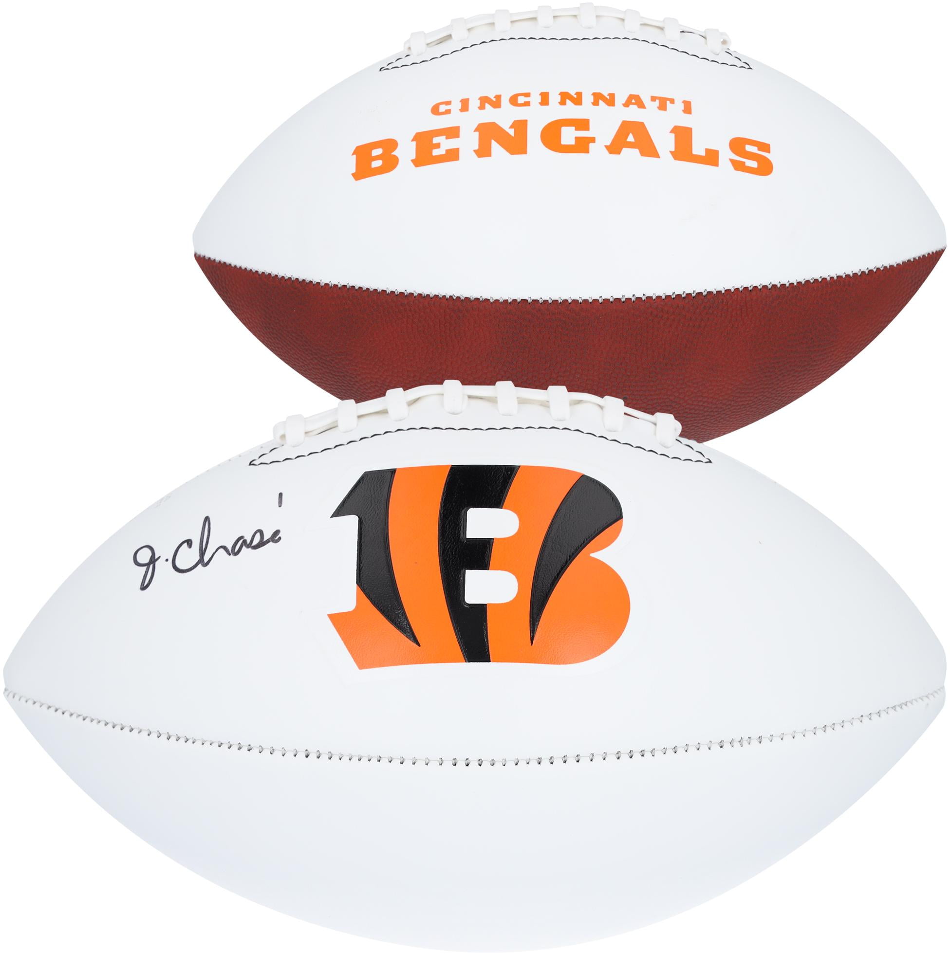 Ja'Marr Chase Cincinnati Bengals Autographed Franklin White Panel Football - Fanatics Authentic Certified