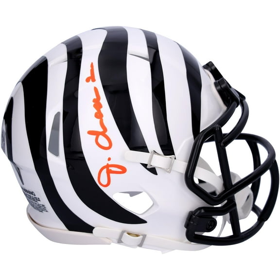 Ja'Marr Chase Cincinnati Bengals Autographed Riddell 2022 On Field Alternate Speed Mini Helmet - Signed in Orange Ink - Fanatics Authentic Certified