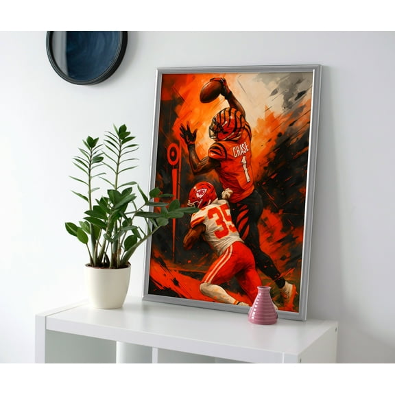 Ja'Marr Chase Poster or Canvas Wall Art