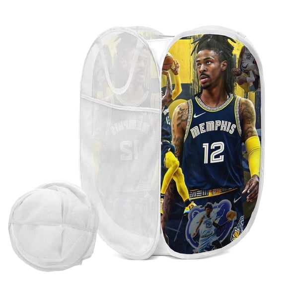 Ja Morant Fold-Flat Printed Laundry Tote.15"  24"