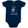 thumbnail image 1 of Ja Morant Grizzlies The Hair UP Baby 1 Piece Blue, 1 of 1