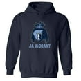 thumbnail image 1 of Ja Morant Grizzlies The Hair UP Hooded Sweatshirt Hoodie Men Long Sleeve Blue, 1 of 1