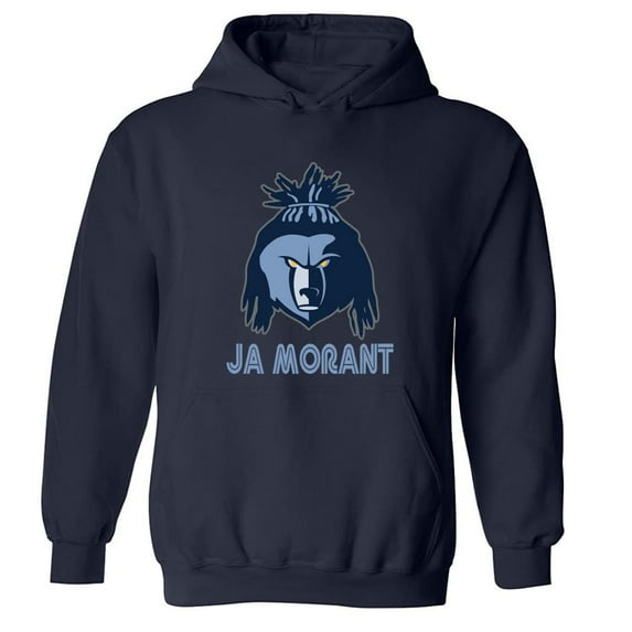 Ja Morant Grizzlies The Hair UP Hooded Sweatshirt Hoodie Men Long Sleeve Blue