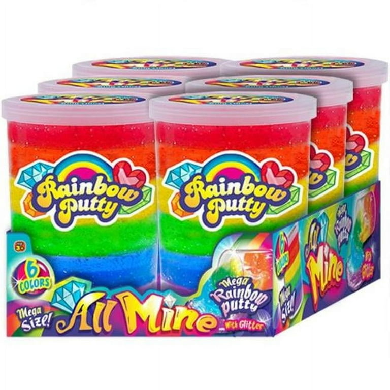 Ja-Ru All Mine Sensory Rainbow Slime Putty, Mega Size with Bright