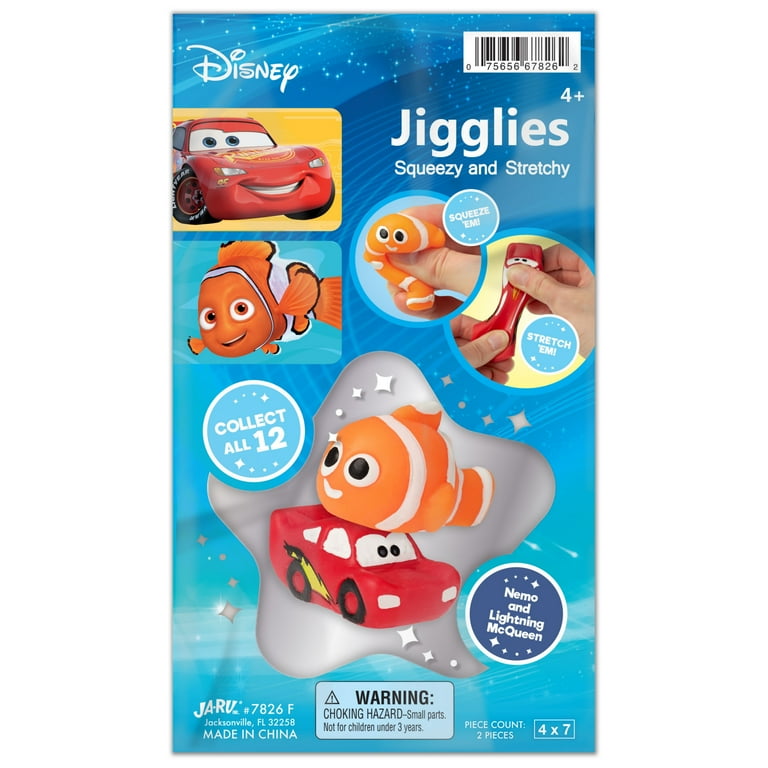 Ja Ru Disney Nemo and Lightning McQueen Jiggly Pals 2 Pack Stretchy Action Character Toy Walmart