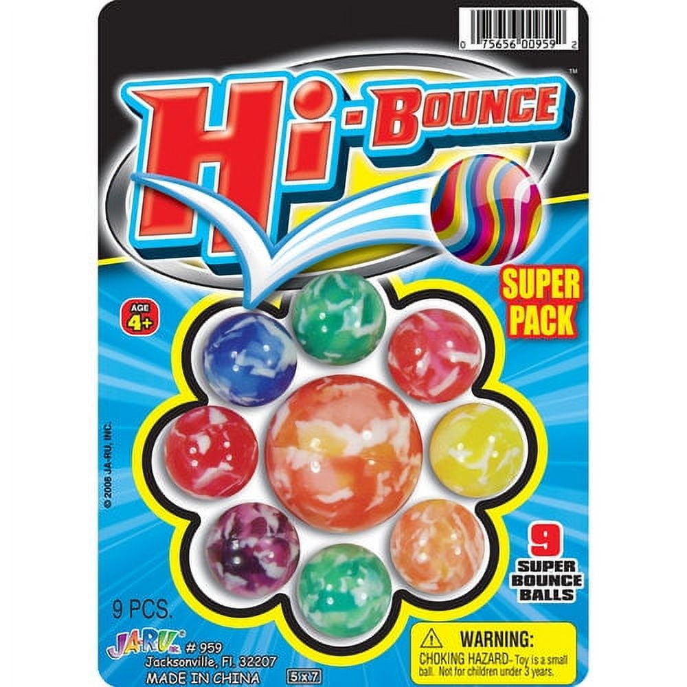 JA-RU Hi-Bounce Pinky Ball (4 Pack) Rubber-Handball Bouncy Balls for K –  Fun a Ton