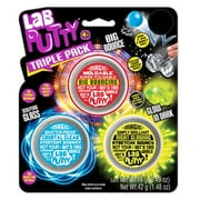 Ja-Ru Lab Putty Triple Set, Glow in the Dark, Big Bounce and Sculpting Glass, 1.48 oz