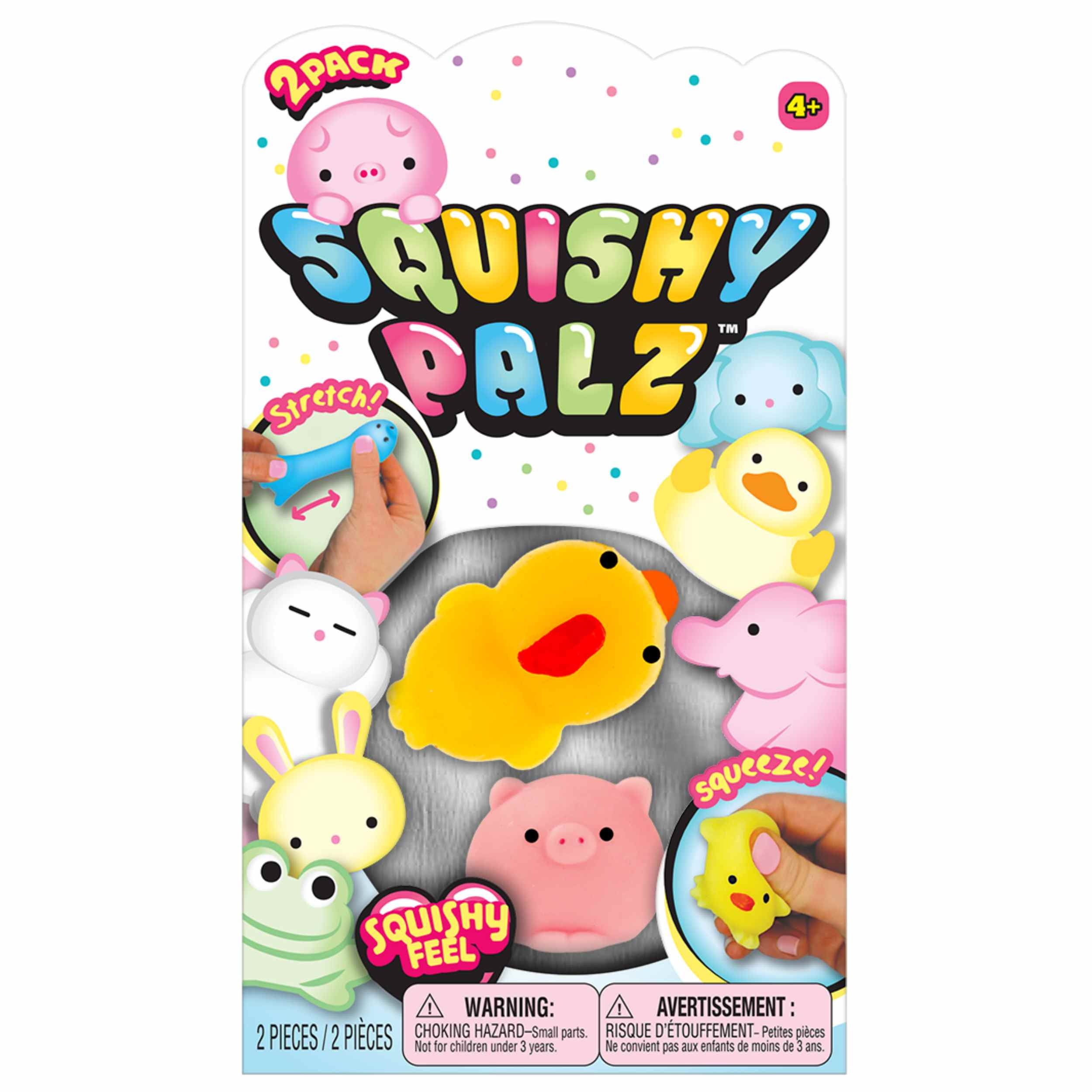 Ja-Ru Squishy Palz 2 Pack Gummy Feel Novelty Toy, Child, Random