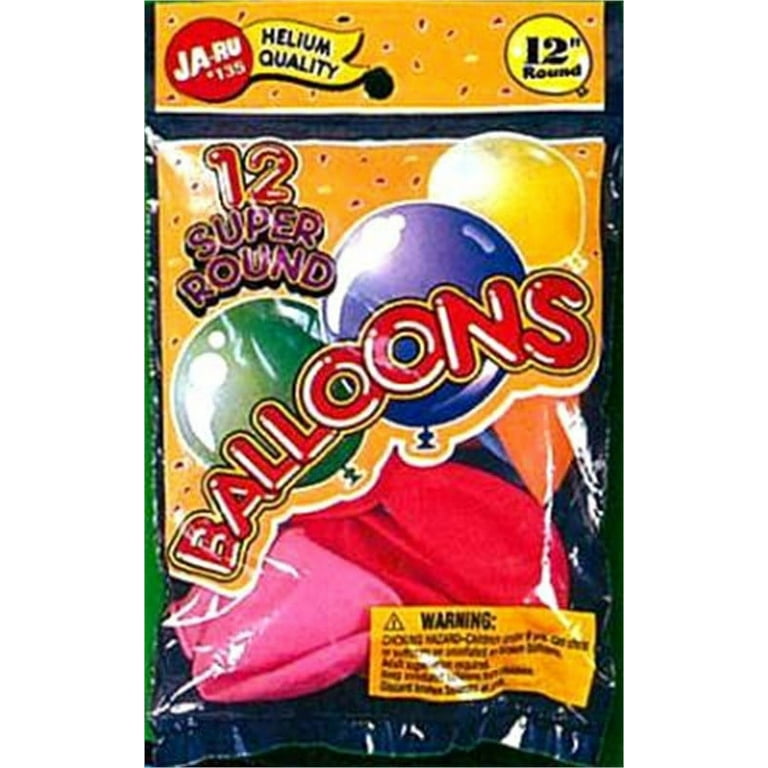 Ja-Ru Supr Rnd Balloon Size 12ct, PartNo 362085, by Ja-Ru Inc.